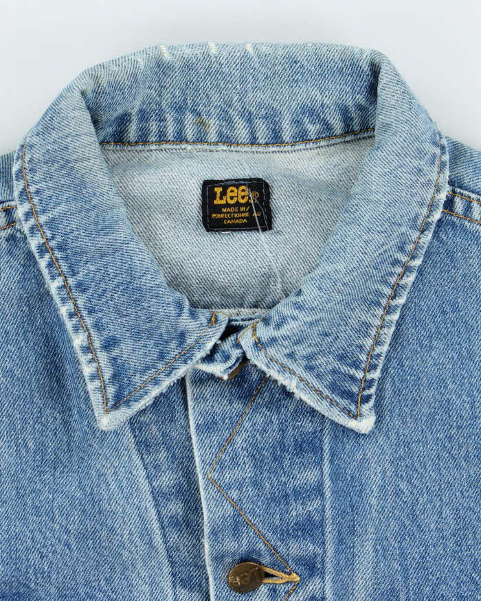 Vintage 90's Lee Faded Medium Wash Denim Jacket - M