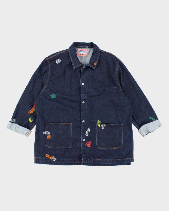 ACNE Studio Heavyweight Indigo Dark Wash Painters Jacket - XL