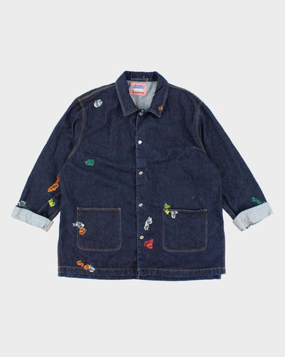 ACNE Studio Heavyweight Indigo Dark Wash Painters Jacket - XL