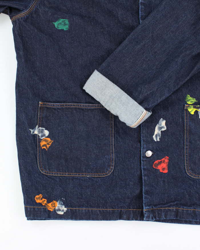 ACNE Studio Heavyweight Indigo Dark Wash Painters Jacket - XL