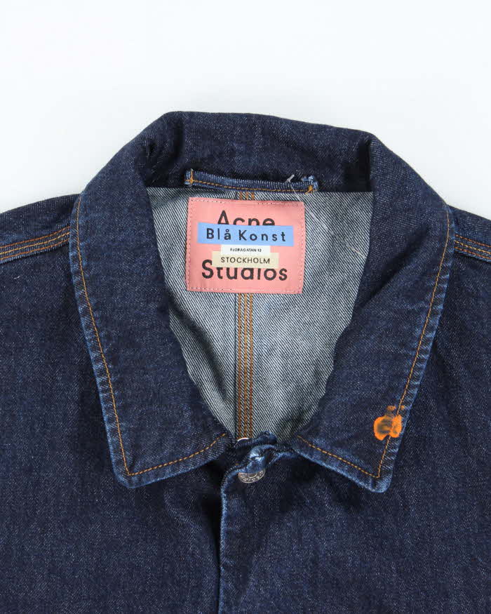 ACNE Studio Heavyweight Indigo Dark Wash Painters Jacket - XL