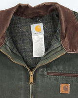 Vintage Carhartt Faded Green Lined Detroit Jacket - XL
