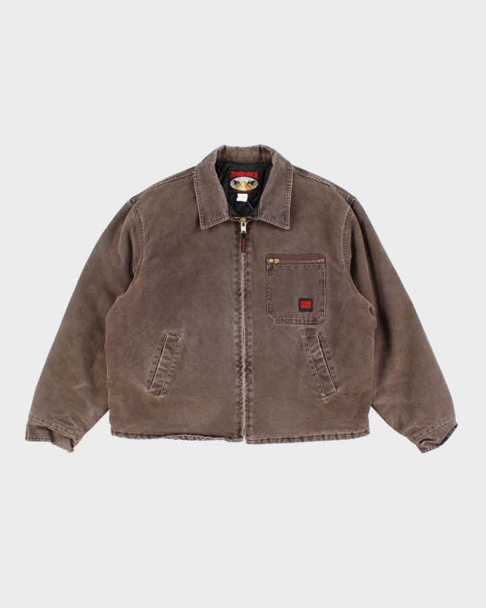 Vintage 2000's Tough Duck Faded Brown Lined Detroit Style Jacket - XL