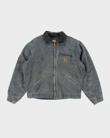Vintage Carhartt Lined Green Faded Detroit Jacket - XL