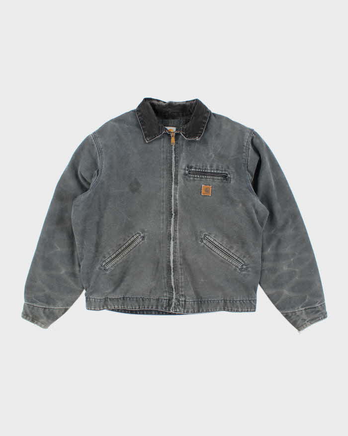Vintage Carhartt Lined Green Faded Detroit Jacket - XL