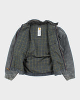Vintage Carhartt Lined Green Faded Detroit Jacket - XL