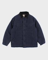 Vintage 90's Carhartt Heavyweight Lined Navy Workwear Jacket - L