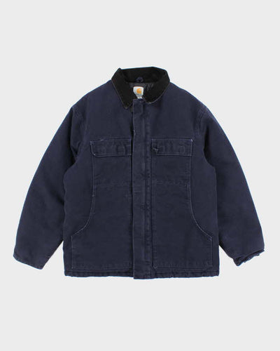 Vintage 90's Carhartt Heavyweight Lined Navy Workwear Jacket - L