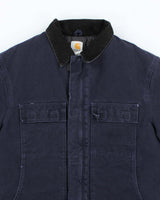Vintage 90's Carhartt Heavyweight Lined Navy Workwear Jacket - L