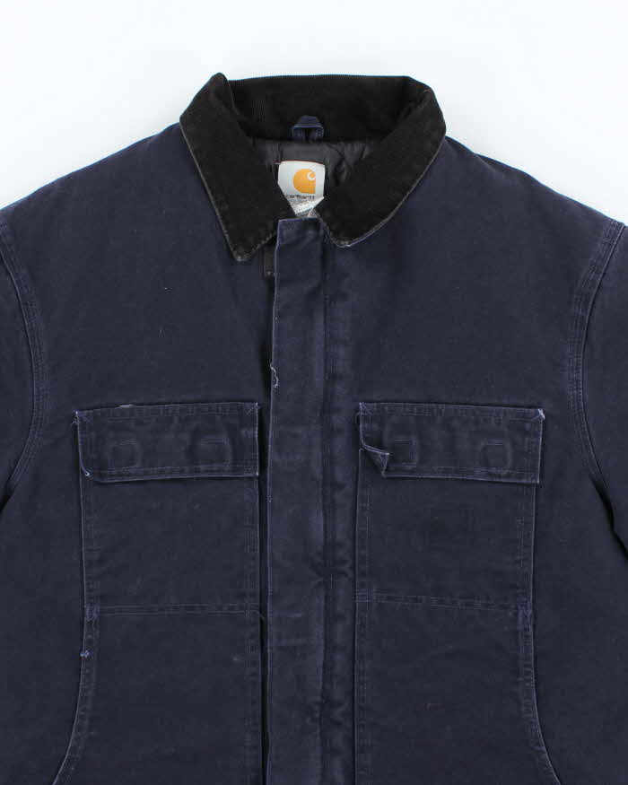 Vintage 90's Carhartt Heavyweight Lined Navy Workwear Jacket - L