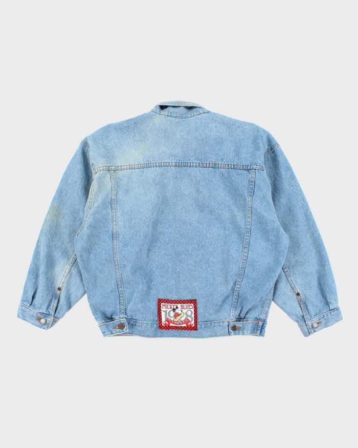Vintage 2000's Disney Embroidered Patched Denim Jacket - M
