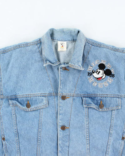 Vintage 2000's Disney Embroidered Patched Denim Jacket - M