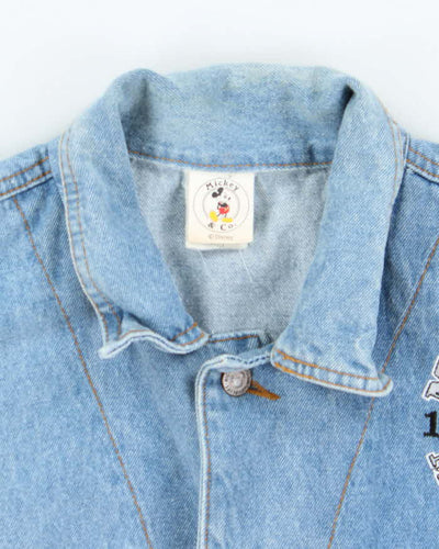 Vintage 2000's Disney Embroidered Patched Denim Jacket - M
