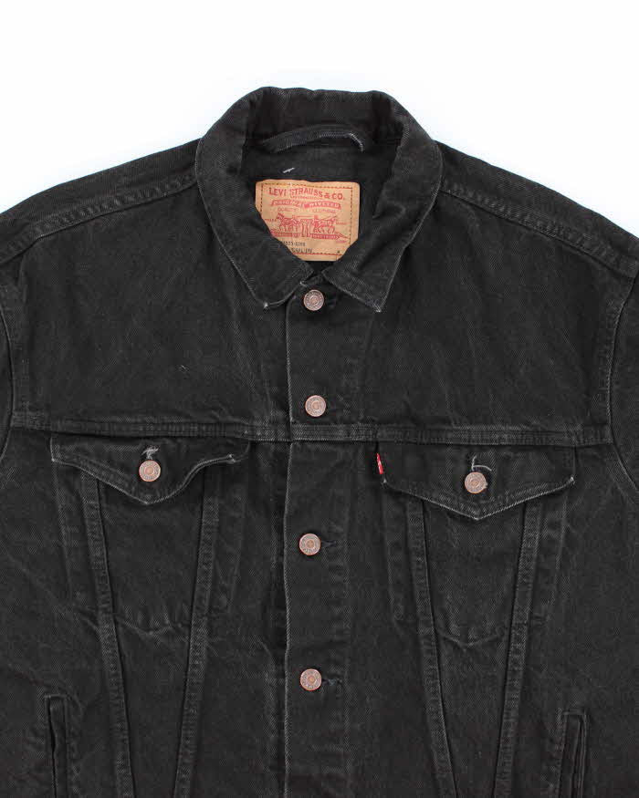 Vintage 2000's Levi's Black Dark Wash Denim Jacket - L