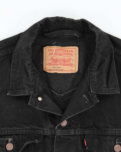 Vintage 2000's Levi's Black Dark Wash Denim Jacket - L
