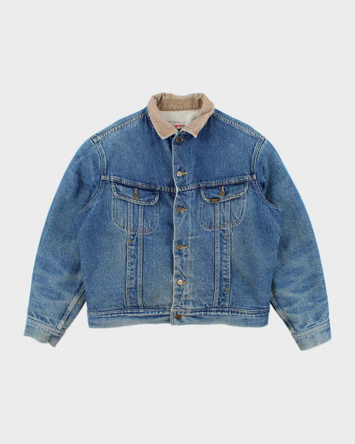 Vintage 90's Lee Fleece Lined Storm Rider Denim Jacket - L