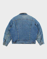 Vintage 90's Lee Fleece Lined Storm Rider Denim Jacket - L
