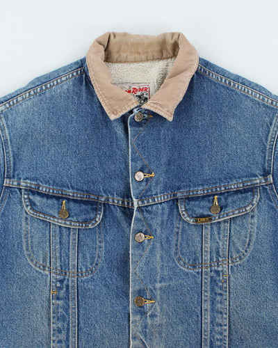 Vintage 90's Lee Fleece Lined Storm Rider Denim Jacket - L