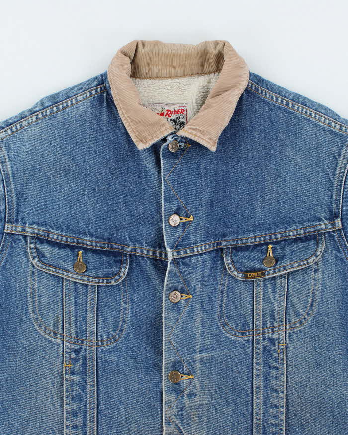 Vintage 90's Lee Fleece Lined Storm Rider Denim Jacket - L