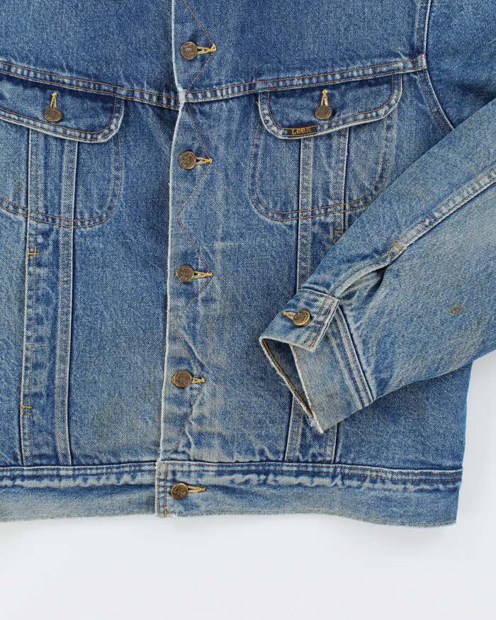 Vintage 90's Lee Fleece Lined Storm Rider Denim Jacket - L