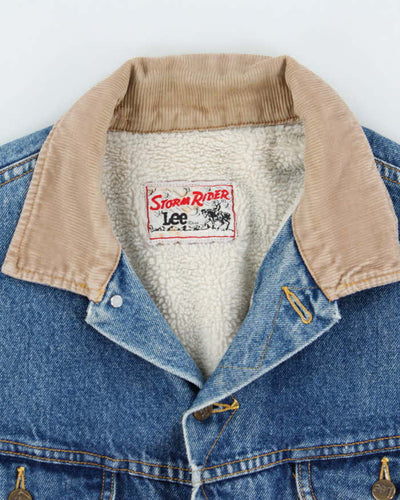 Vintage 90's Lee Fleece Lined Storm Rider Denim Jacket - L