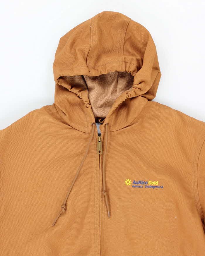 Vintage 2000's Carhartt Embroidered Hooded Active Jacket - M