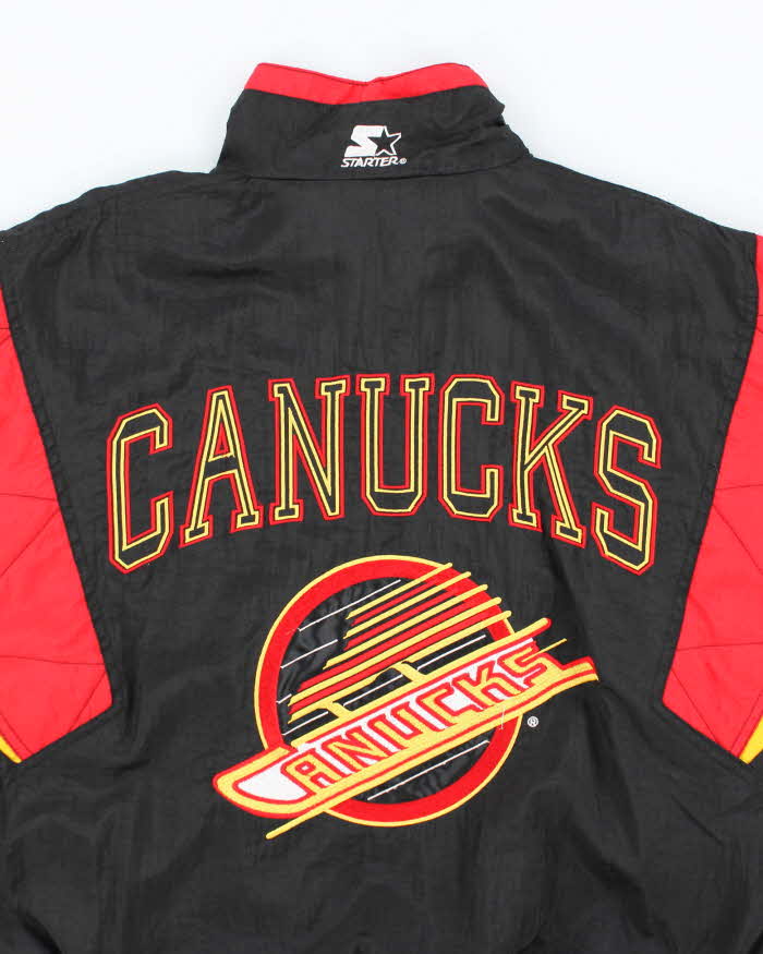 Vintage 2000's Starter Vancouver Canucks Embroidered Anorak Jacket - S