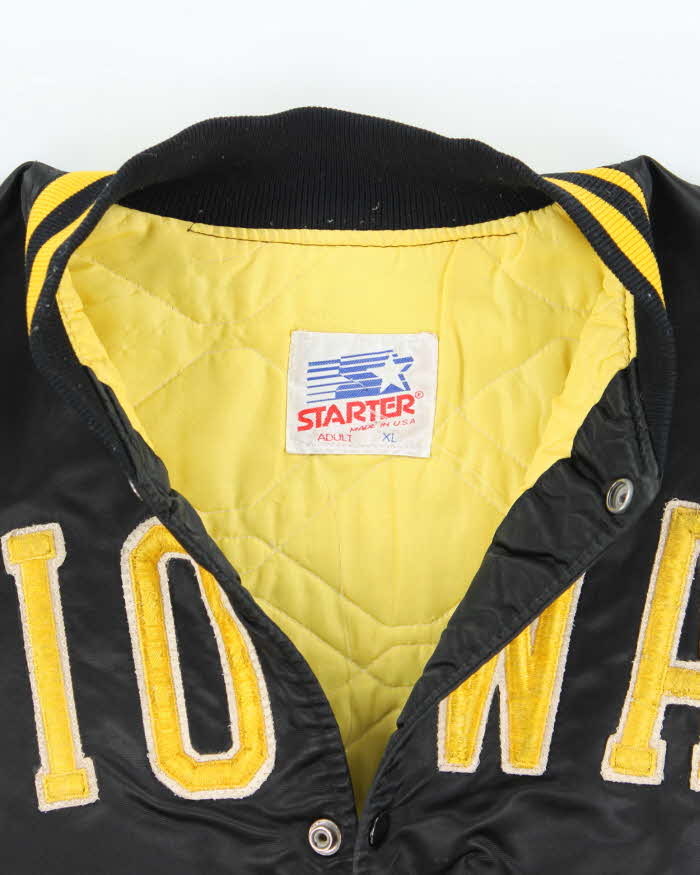 Vintage 90's Starter IOWA Spell Out Varsity Jacket - XL