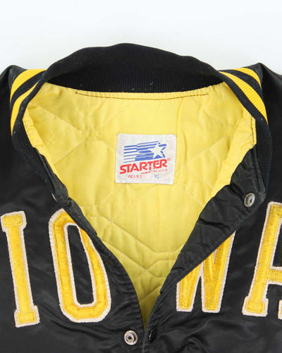 Vintage 90's Starter IOWA Spell Out Varsity Jacket - XL