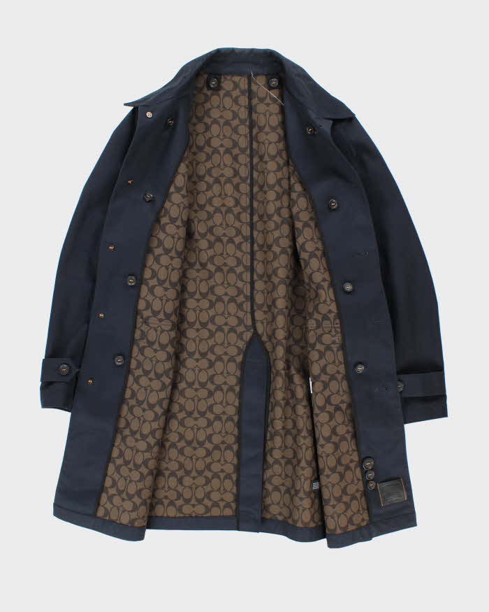 Vintage Coach Heavyweight Monogram Interior Overcoat - M