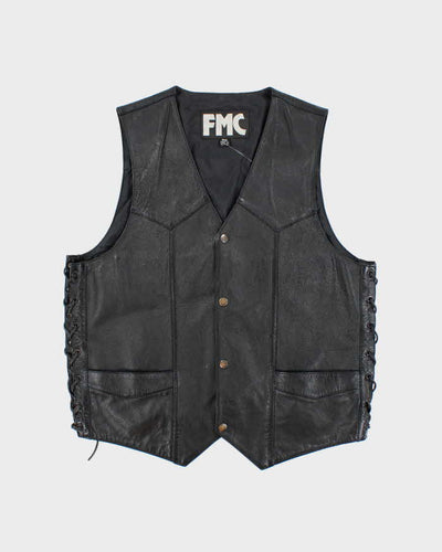 Vintage FMC Leather Lace-up Vest - M