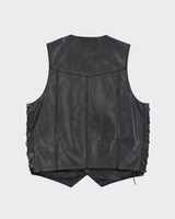 Vintage FMC Leather Lace-up Vest - M