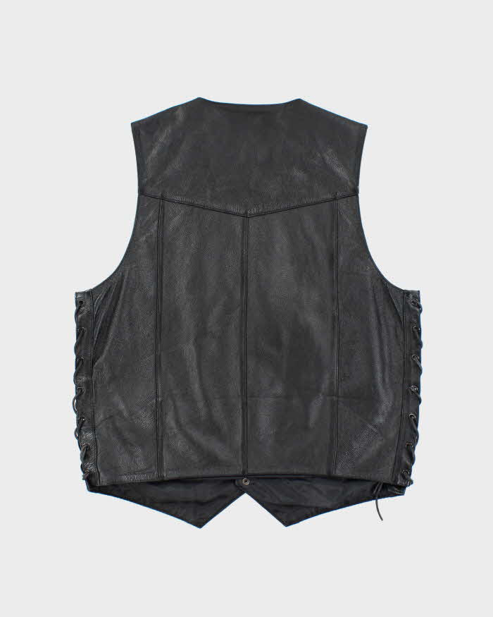 Vintage FMC Leather Lace-up Vest - M