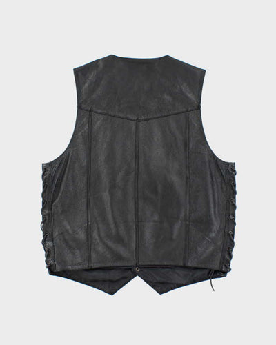 Vintage FMC Leather Lace-up Vest - M