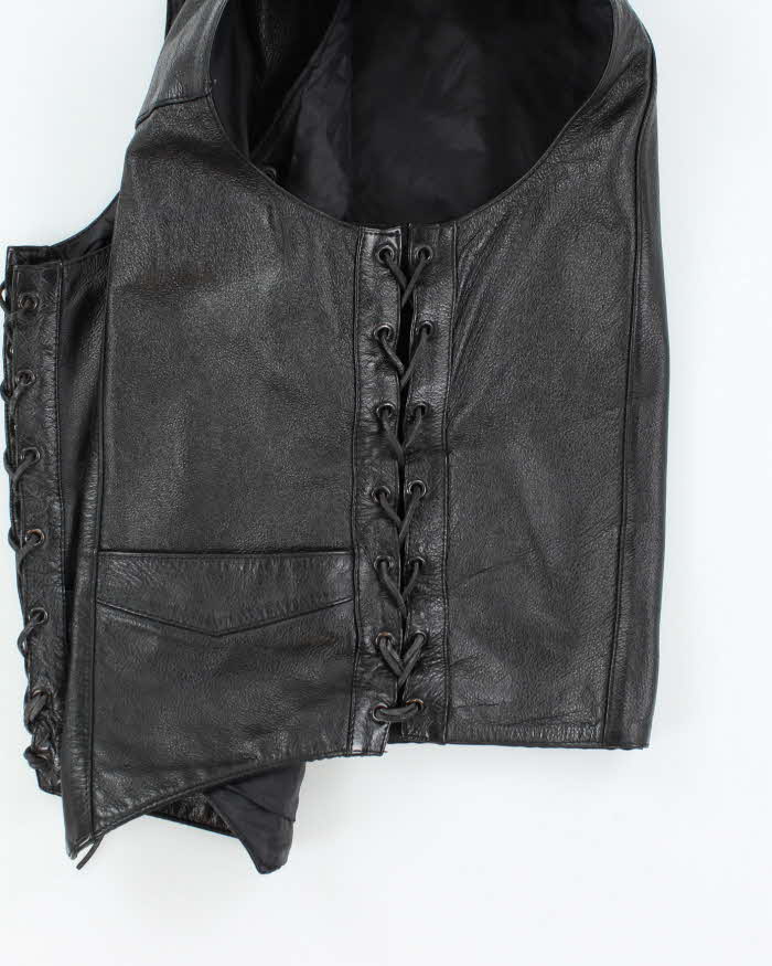 Vintage FMC Leather Lace-up Vest - M