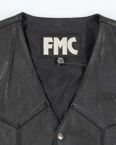Vintage FMC Leather Lace-up Vest - M