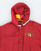 Vintage 90's Washington Red Skins Embroidered Hooded Puffer Jacket - L