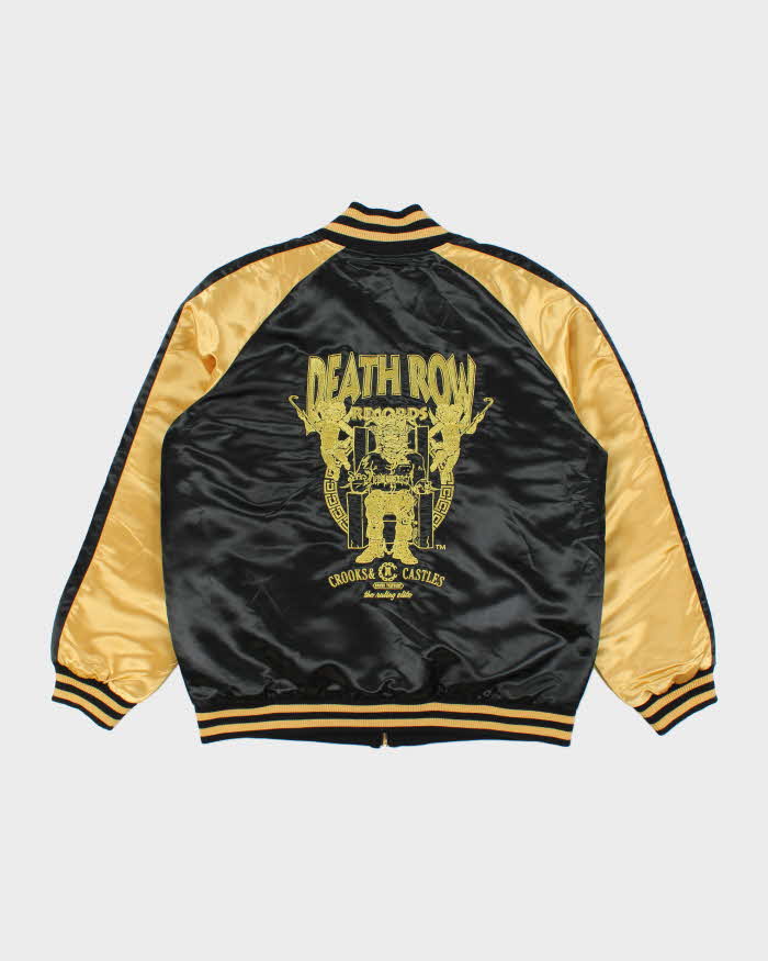 Vintage Crooks & Castles Death Row Records Embroidered Satin