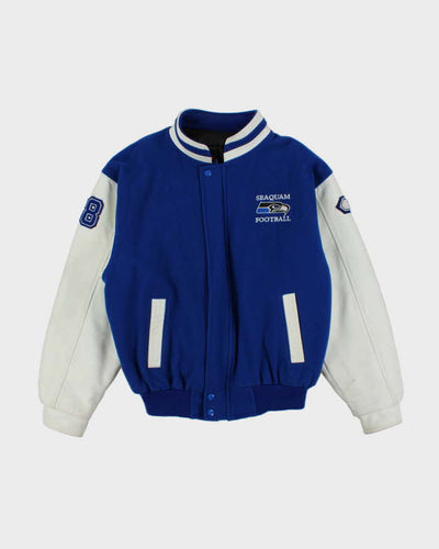 Vintage 90's Seahawks Football Heavyweight Embroidered Varsity Jacket - L