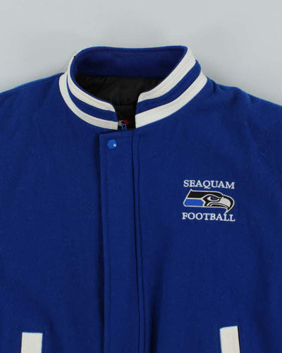 Vintage 90's Seahawks Football Heavyweight Embroidered Varsity Jacket - L