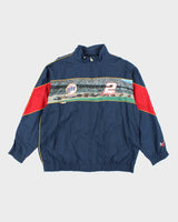 Vintage Chase Authentics Miller Lite Racing Graphic Print Windbreaker Jacket - XL
