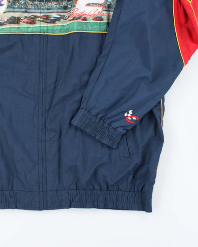 Vintage Chase Authentics Miller Lite Racing Graphic Print Windbreaker Jacket - XL