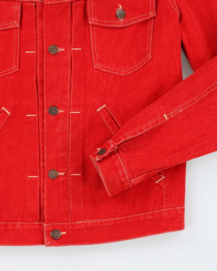 Vintage 70's Spitfire Red Denim Jacket - M