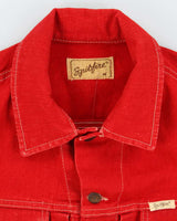 Vintage 70's Spitfire Red Denim Jacket - M