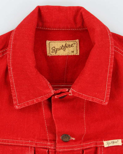 Vintage 70's Spitfire Red Denim Jacket - M