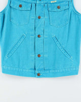 Vintage 70's Spitfire Blue Denim Gilet - M
