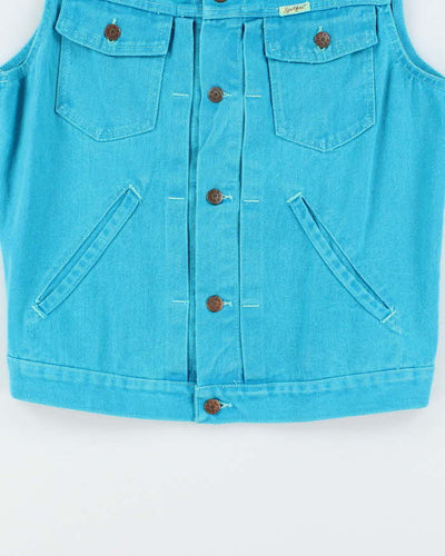Vintage 70's Spitfire Blue Denim Gilet - M