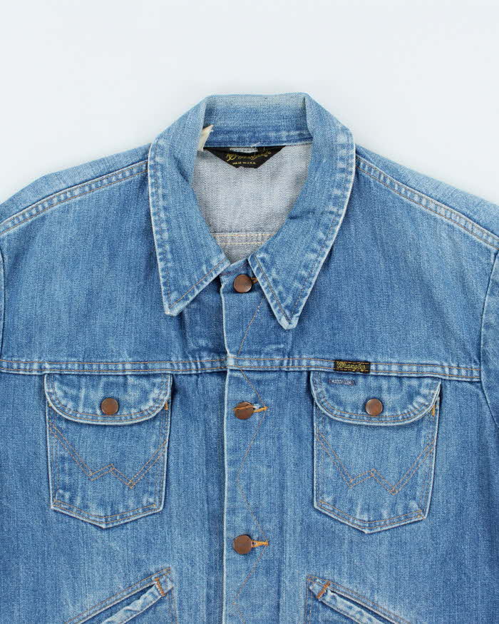 Vintage 80's Wrangler Light Wash Denim Jacket - M