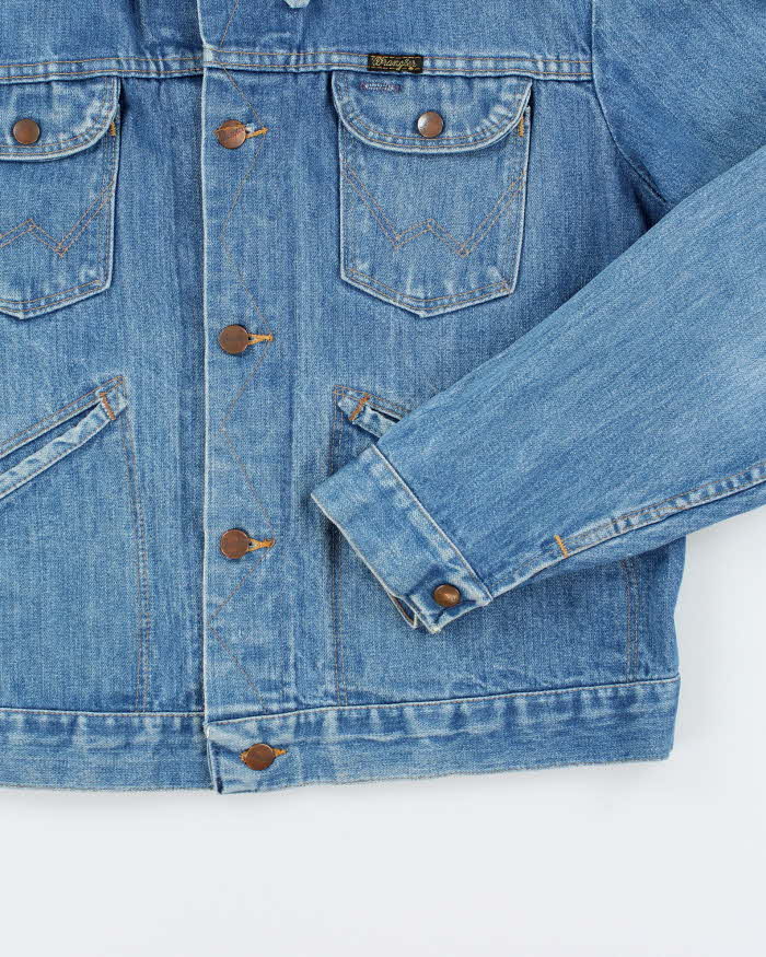 Vintage 80's Wrangler Light Wash Denim Jacket - M
