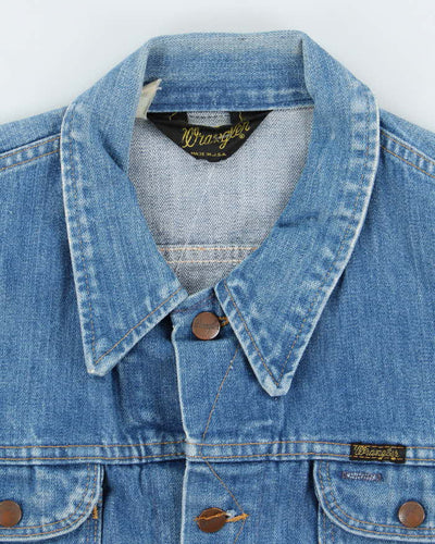 Vintage 80's Wrangler Light Wash Denim Jacket - M